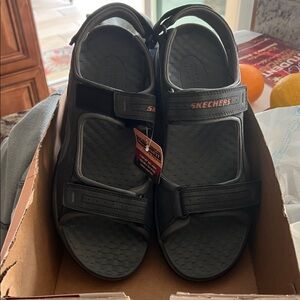 Skechers Men's Dark Gray Sandals